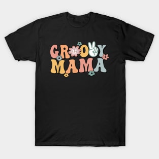 Groovy Mama Retro Mom Matching Family 1st Birthday Party T-Shirt